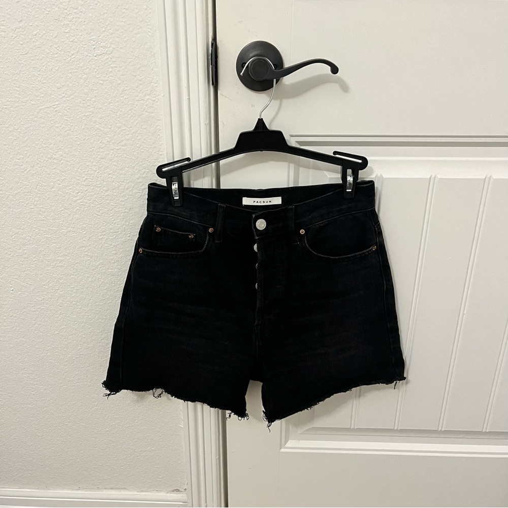 Black High Waist Pacsun Denim Shorts, Size 25